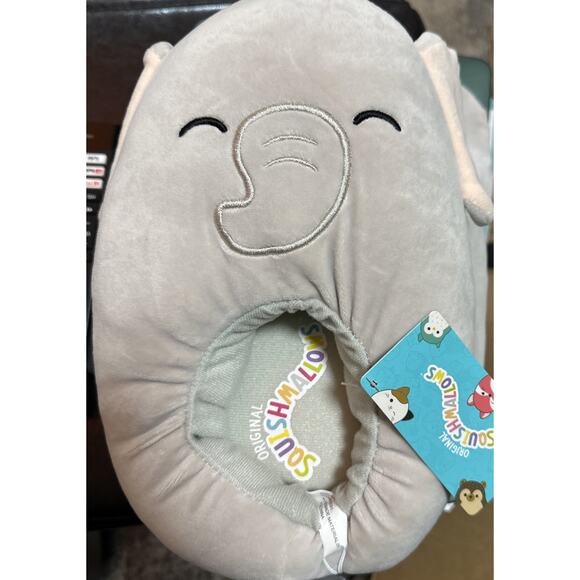 Squishmallows Adult Slippers Mila The Grey Elephant Shoe Size 8/9 Soft Cozy Warm - Picture 1 of 3